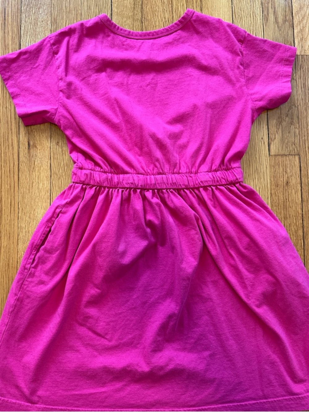 Primark Short-Sleeve Polka Dot Blue and Pink Dress with Pockets, size 12 - Picture 5 of 5